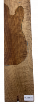 Body Swamp Ash, grainmatched, Caramel, 48mm, Unique Piece #133